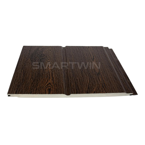 Metal Siding Madera Nogal 2 Tablas Texturizado 40x380x1.6 cm Pack 8 Unidades