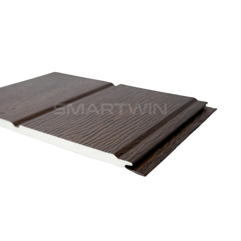 Metal Siding Madera Nogal 2 Tablas Texturizado 40x380x1.6 cm Pack 8 Unidades