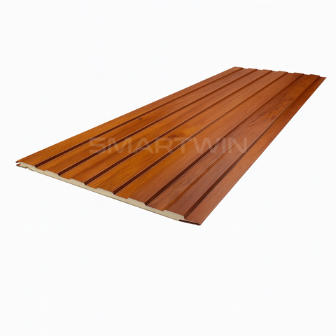 Metal Siding Madera Cedro Palillaje 40x380x1.6 cm Pack 10 Unidades