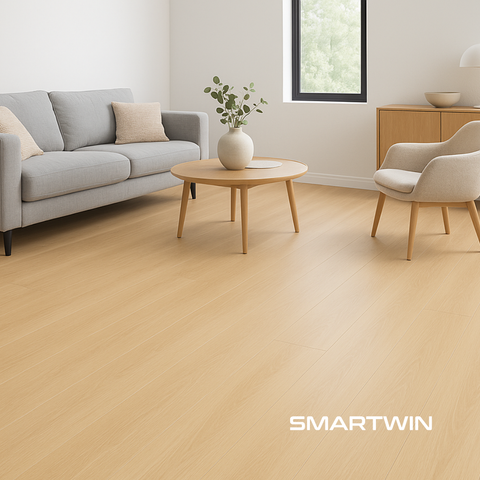 Piso Vinílico SPC Oyamel Pálido 5mm 18.4x122cm Alto trafico 2.24m2 incluye manta IXPE