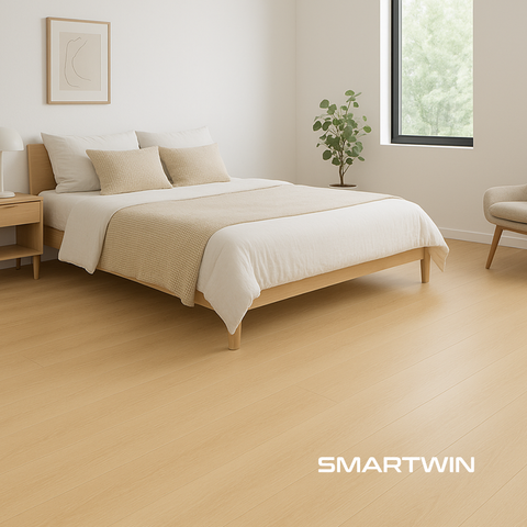 Piso Vinílico SPC Oyamel Pálido 5mm 18.4x122cm Alto trafico 2.24m2 incluye manta IXPE