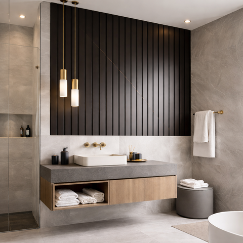 PS Wall Panel MOLCO Negro Túnez 25x240x2cm