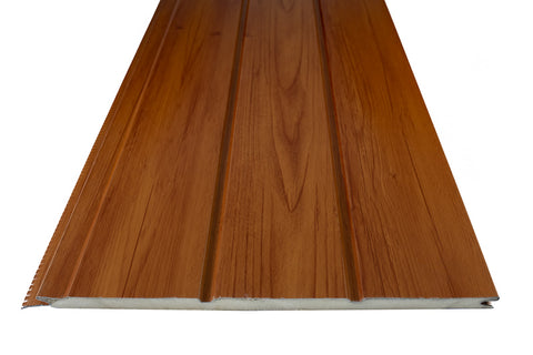 Metal Siding Madera Cedro 3 Tablas 40x380x1.6 cm