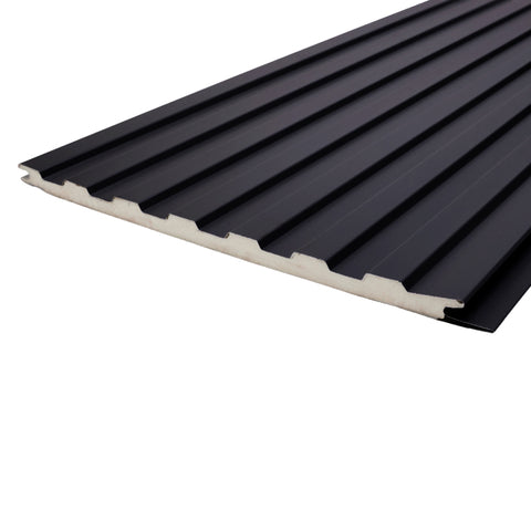 Metal Siding Negro Palillaje