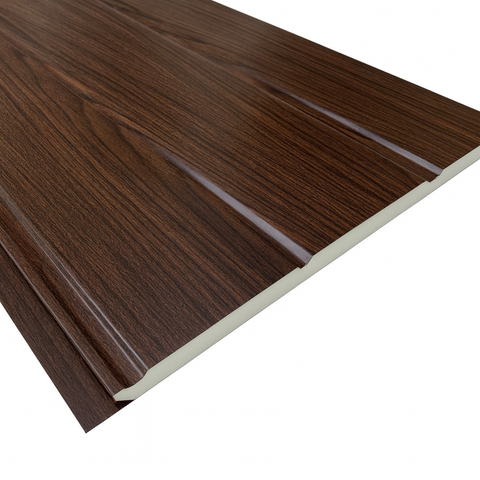 Metal Siding Madera Nogal 3 Tablas 40x380x1.6 cm