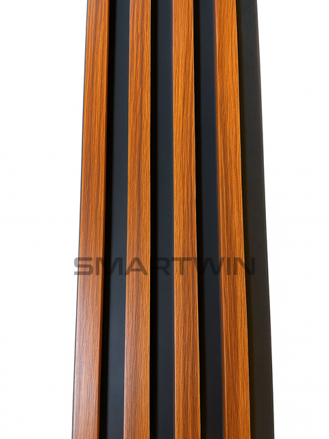 Wall Panel Classic Nogal Oscuro con Fondo Negro Pack 10 Unidades